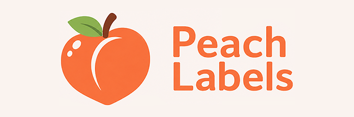 Peach Labels woven label artwork ready for production
